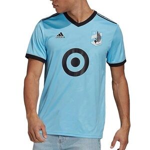 adidas Mens Minnesota United FC 21-22 Away Soccer Jersey, Blue
